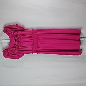 New Direction Fuschia Ruffle Trim Dress Size 14